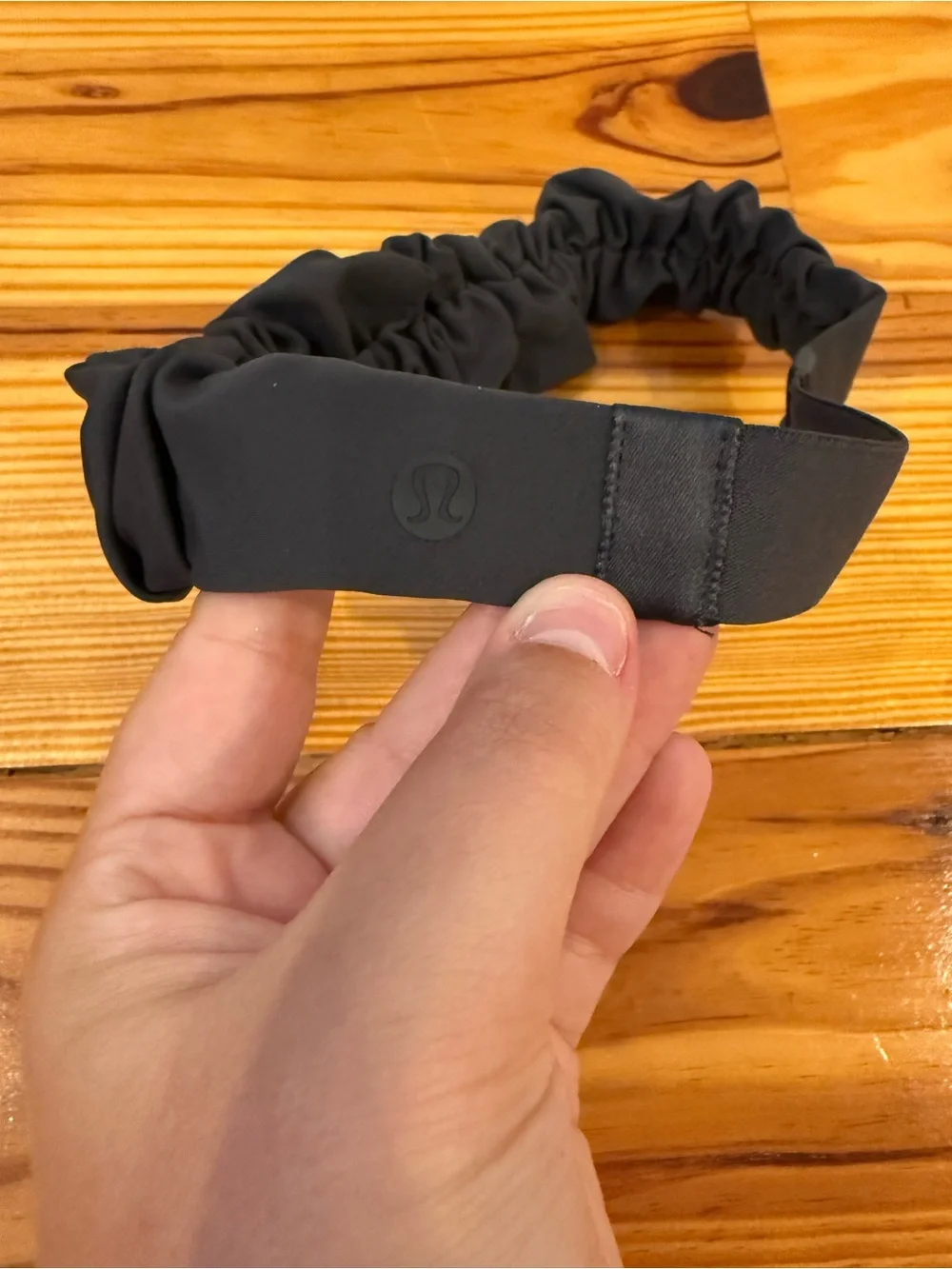 lululemon athletica Black Scrunched Elastic Headband